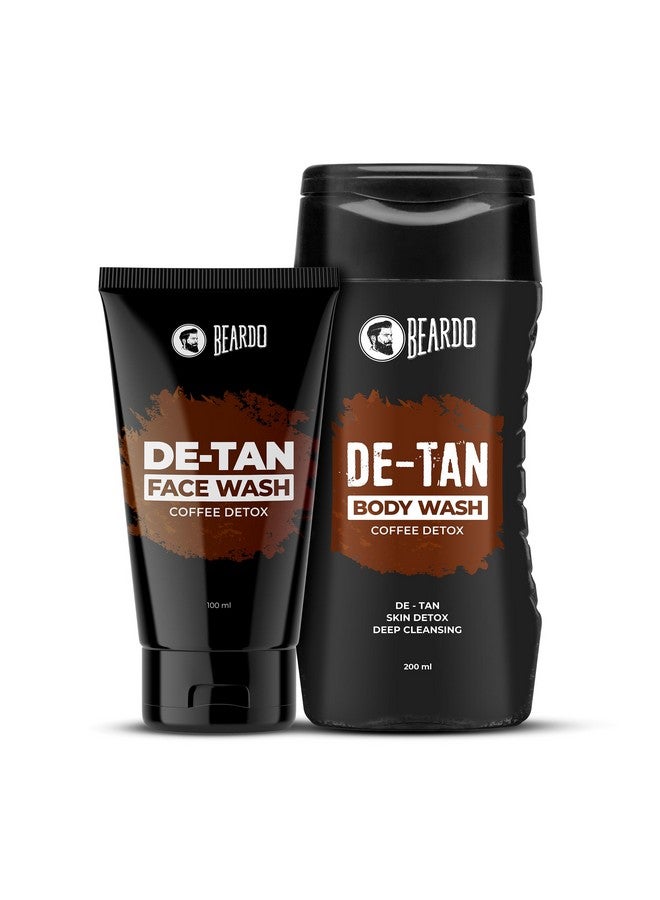 Detan Combo For Men (Set Of 2) | Detan Body Wash & Detan Face Wash With Powerful Coffee Extract For Tan Removal | Hydrates & Exfoliates Men'S Skin For Oil Control