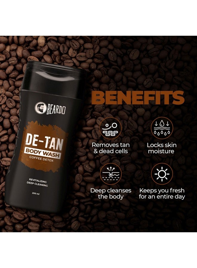 Detan Combo For Men (Set Of 2) | Detan Body Wash & Detan Face Wash With Powerful Coffee Extract For Tan Removal | Hydrates & Exfoliates Men'S Skin For Oil Control