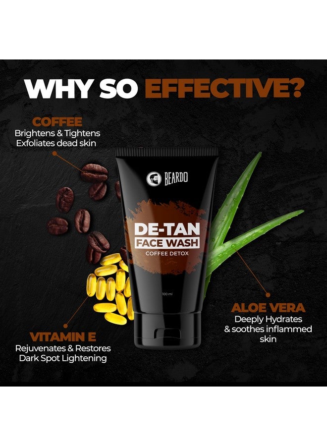 Detan Combo For Men (Set Of 2) | Detan Body Wash & Detan Face Wash With Powerful Coffee Extract For Tan Removal | Hydrates & Exfoliates Men'S Skin For Oil Control