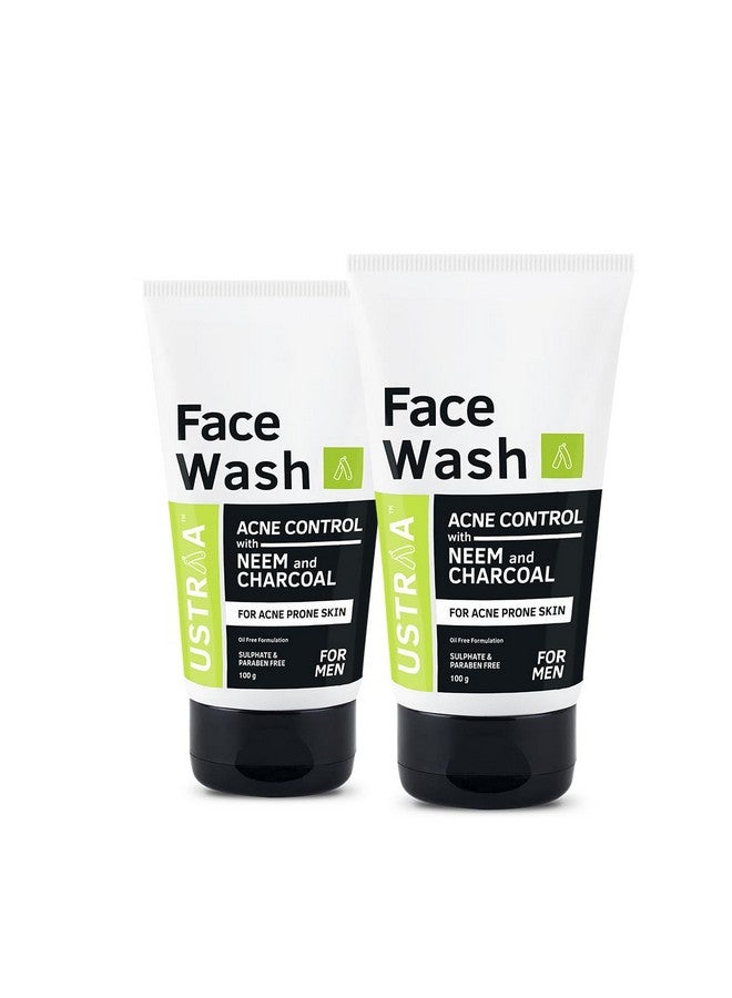 Face Wash Acne Control With Neem & Charcoal 100 G X 2 Oil Control, Prevents Acne, Especially For Oily Skin | Keeps Face Non Sticky, Non Oily | No Sls, No Paraben