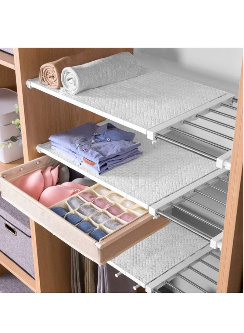 Tension Shelf 1 Set Shelf Divider and Separators Nail-Free Retractable Storage Rack for Closet Adjustable Locker Shelf Adjustable Locker Shelf