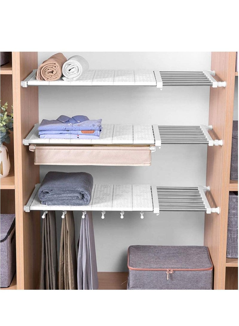 Tension Shelf 1 Set Shelf Divider and Separators Nail-Free Retractable Storage Rack for Closet Adjustable Locker Shelf Adjustable Locker Shelf