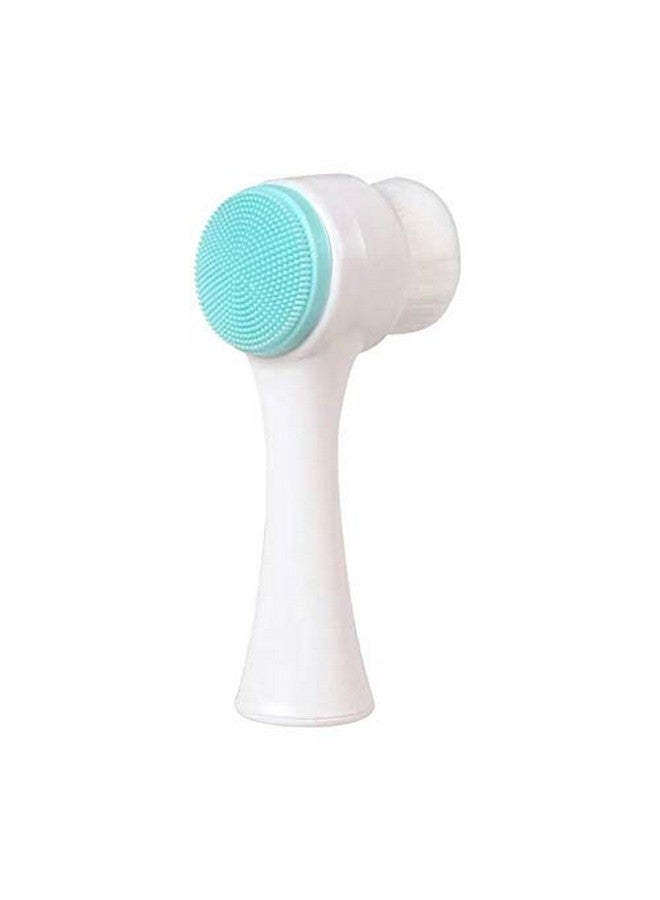 Onicorn 2 In 1 Face Brush For Cleansing And Exfoliating Silicone Facial Cleaning Brush Skin Massaging Scrubber Deep Pore Exfoliation Makeup Wash. (Blue) 1 Pcs