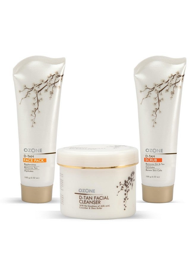 D Tan Trio (D Tan Cleanser 250G + D Tan Scrub 100G + D Tan Face Pack 100G) (3 Items In The Set)