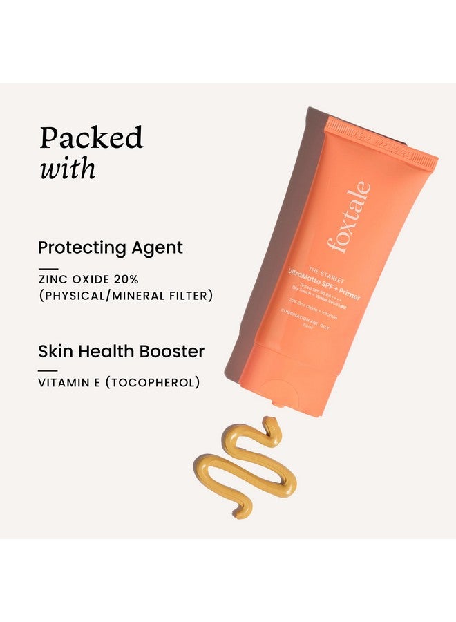 Tinted Sunscreen Spf 50 Pa++++ & Primer | Shade 2 | Vitamin E | Water Resistant With Dry-Touch Finish | No White Cast | Blurs Out Pores - 50Ml