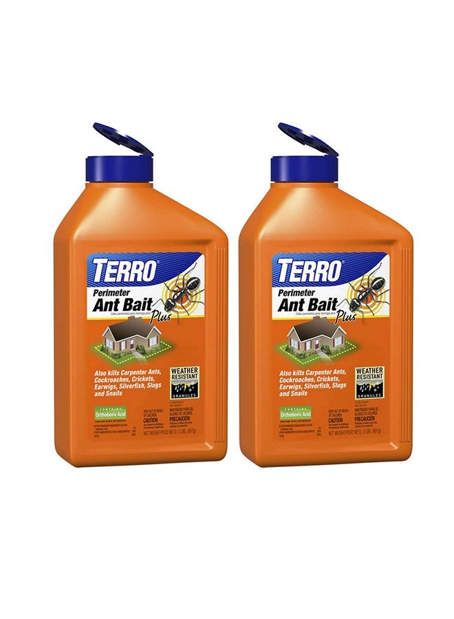 T2600 Perimeter Ant Bait Plus - Outdoor Ant Bait And Killer - Attracts And Kills Ants Carpenter Ants Roaches Crickets Earwigs Silverfish Slugs And Snails - 2 Pack 4Lbs