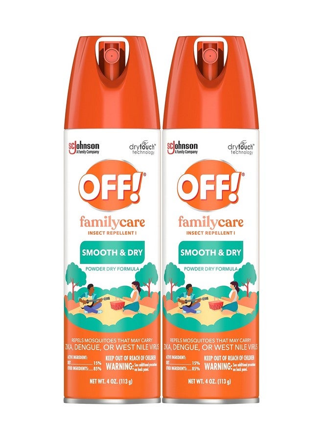 Family Care Insect & Mosquito Repellent Bug Spray Containing 15% Deet Protects Against Mosquitoes 4 Oz 2 Count