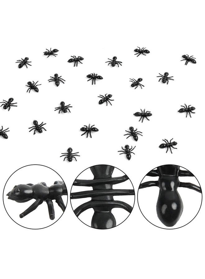 50 Pcs Fake Ants, Prank Plastic Black Ant Realistic Ant Halloween Joke Toys For Halloween Party Decor Supplies April Fool'S Day Props