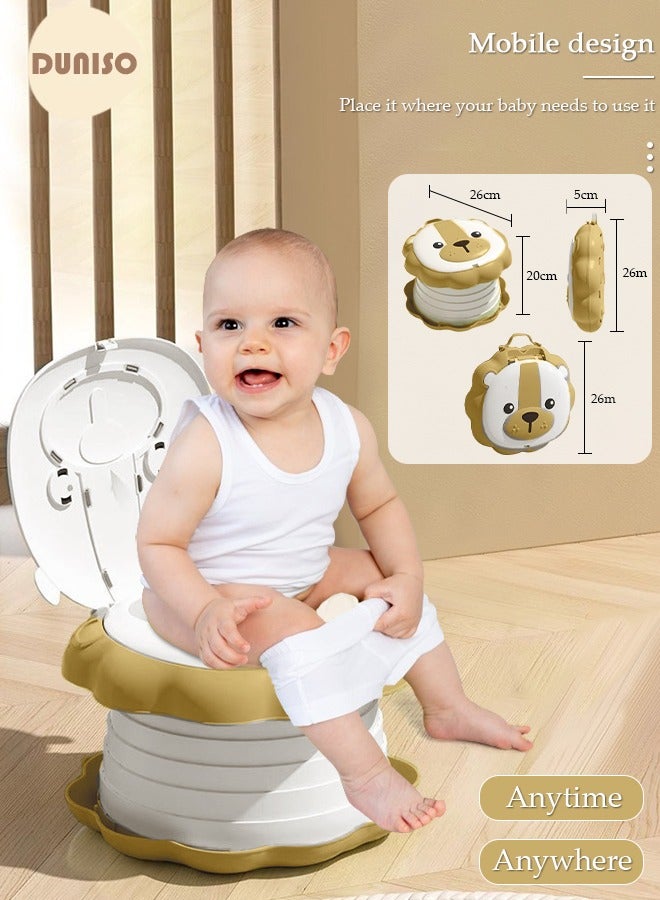 Folding Potty Training Toilet for Kids, Folding Car potty with Storage Bags, Travel Potty Chair for Kids, Portable Toilet for Camping Outdoor and Indoor