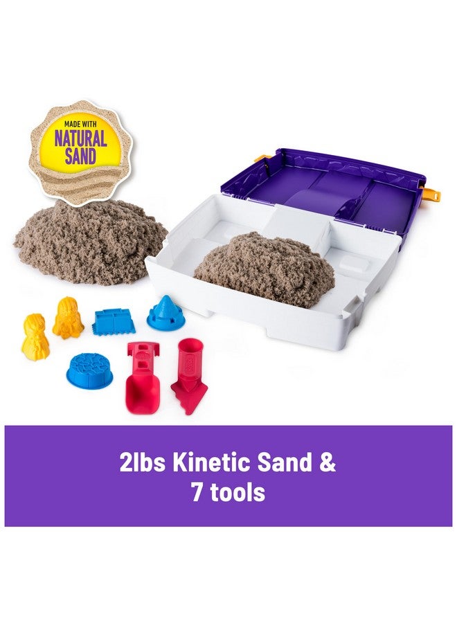 Folding Sand Box With 2Lbs Of All Natural 7 Molds And Tools Play Sand Sensory Toys For Kids Ages 3 And Up