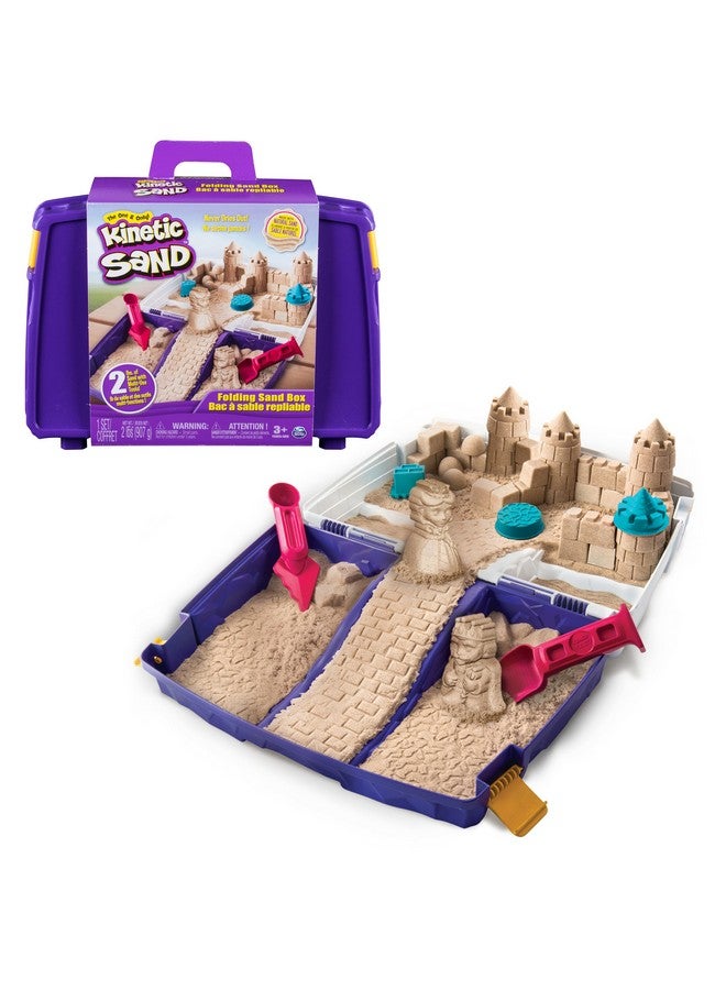 Folding Sand Box With 2Lbs Of All Natural 7 Molds And Tools Play Sand Sensory Toys For Kids Ages 3 And Up