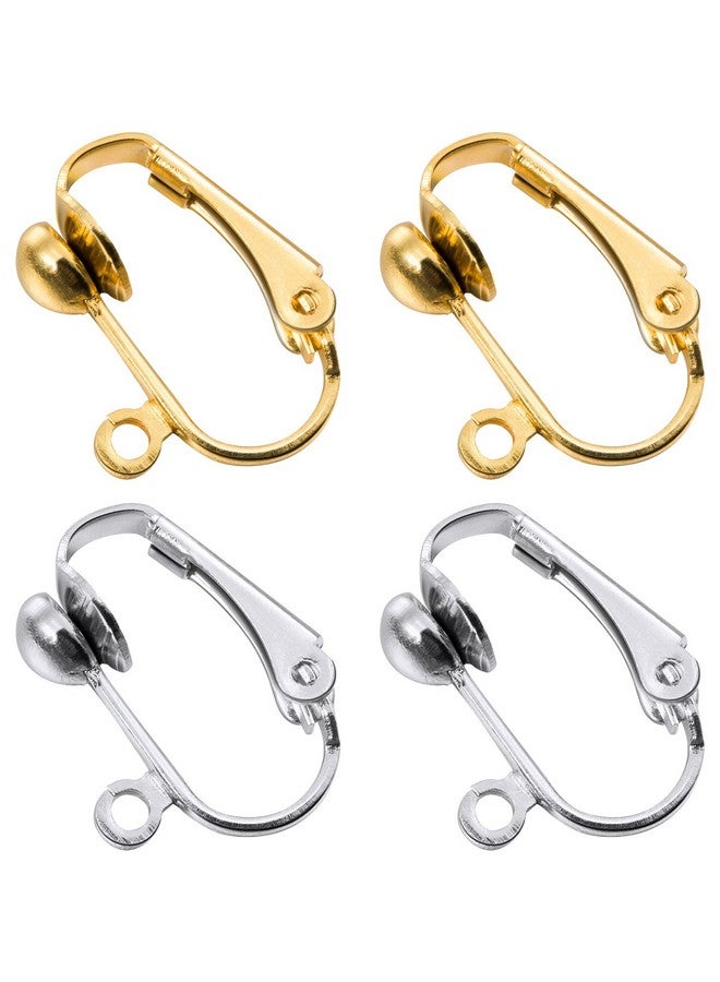 36 Pack Clip On Earring Converter With Easy Open Loop For Diy Earring And Turn Any Studs Or Pierced Into Clip On (Gold And Silver)