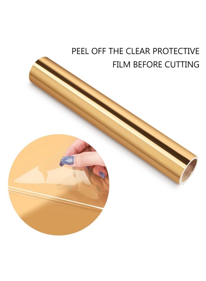 Chrome Light Gold Adhesive Craft Vinyl Roll 1Ftx5Ft