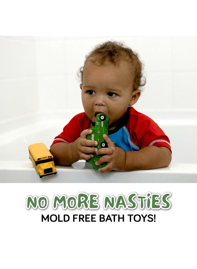 Mold Free Bath Toys For Babies And Toddlers, Car No Hole Bath Toys, Non Squirting Bath Toys No Mold For Tub, Beach, Pool, Bpa-Free, Safe, Fun Infant Baby Bath Toys No Holes 0 1 3 6 12 18 Month