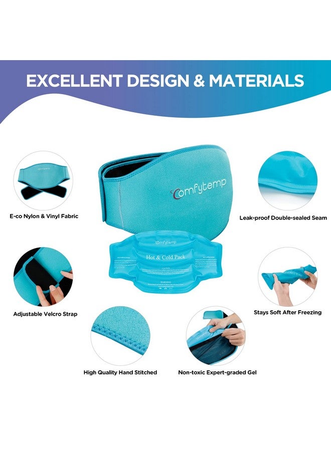 Ice Pack For Lower Back Pain Relief, Fsa Hsa Eligible, Reusable Gel Back Ice Pack Wrap For Sciatica Injuries With Hot Cold Compression, Back Brace For Lumbar, Waist, Sciatic Nerve, Coccyx