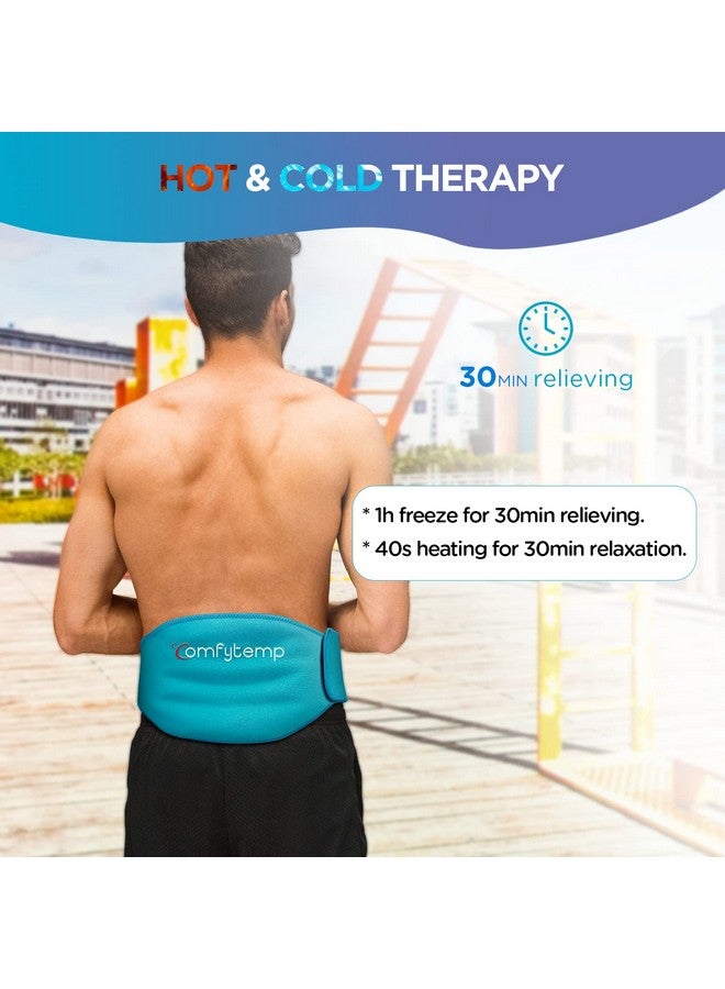 Ice Pack For Lower Back Pain Relief, Fsa Hsa Eligible, Reusable Gel Back Ice Pack Wrap For Sciatica Injuries With Hot Cold Compression, Back Brace For Lumbar, Waist, Sciatic Nerve, Coccyx