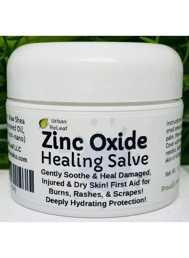 Zinc Oxide Salve ! Gently Soothe & Heal Damaged, Injured & Dry Skin! First Aid, Burns, Rashes, Scrapes! Deeply Hydrating Protection. 100% Natural! Safe For Delicate Skin Of All Ages.