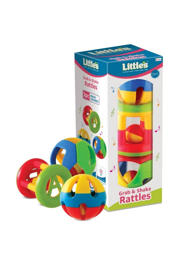 Plastic Grab & Shake Rattles I Educational & Developmental Toys For Babies I Infant & Preschool Toys I 3 Pieces,Multi-Color