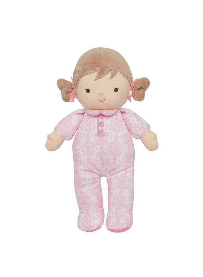 Little Me Plush Baby Doll With Rattle, Brigitte (Pink Floral, 11 Inch)