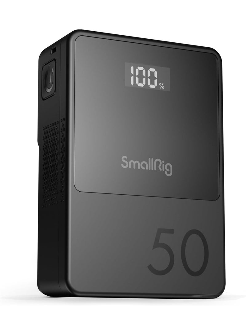 SmallRig Mini V Lock/V Mount Battery, 50Wh 14.8V 3400mAh Supports PD USB-C 45W Fast Charger w/D-TAP, USB-A, USB-C, Dual DC Ports, for Camera, Camcorder, Monitor, LED Light - 3579