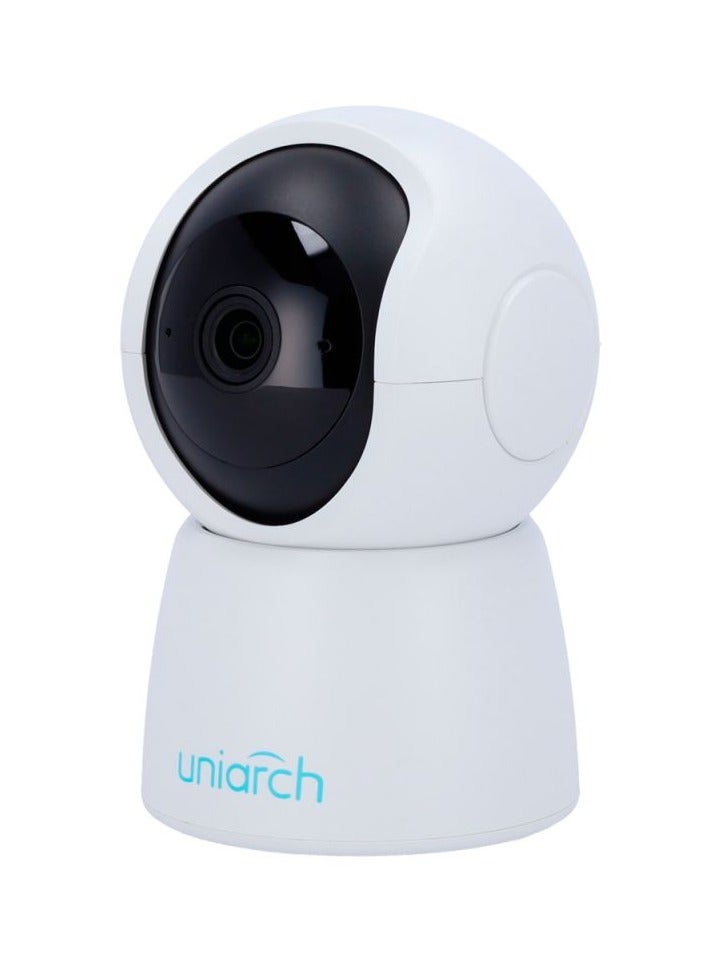 Uniarch 2MP Indoor Pan & Tilt Wi-Fi Camera, Built-in Mic & Speaker, IR night vision, Support 256 G Micro SD card, White