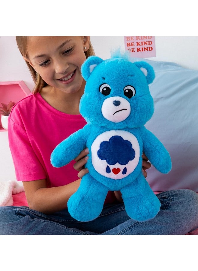 14” Grumpy Bear Blue Plushie For Ages 4+ Perfect Stuffed Animal Holiday, Birthday Gift, Super Soft And Cuddly Good For Girls And Boys, Employees, Collectors