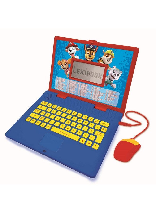 Paw Patrol - Educational And Bilingual Laptop Spanish/English - Toy For Child Kid (Boys & Girls) 124 Activities, Learn Play Games And Music With Chase Marshall - Red/Blue Jc598Pai2