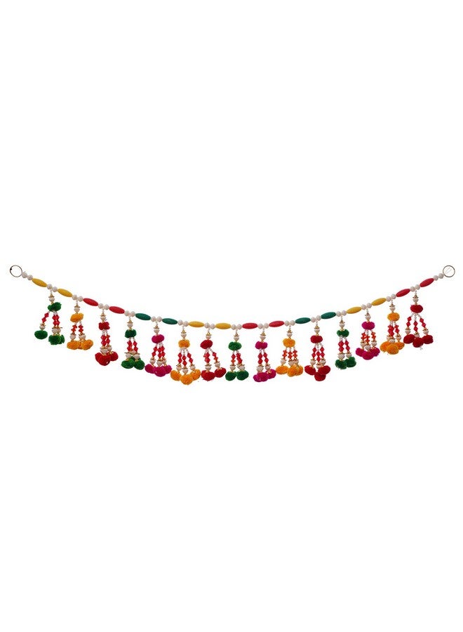 Premium Colorful Beads Handmade Door Toran For Door Home Decoration And Diwali Decoration (Multicolored) 36 Inch