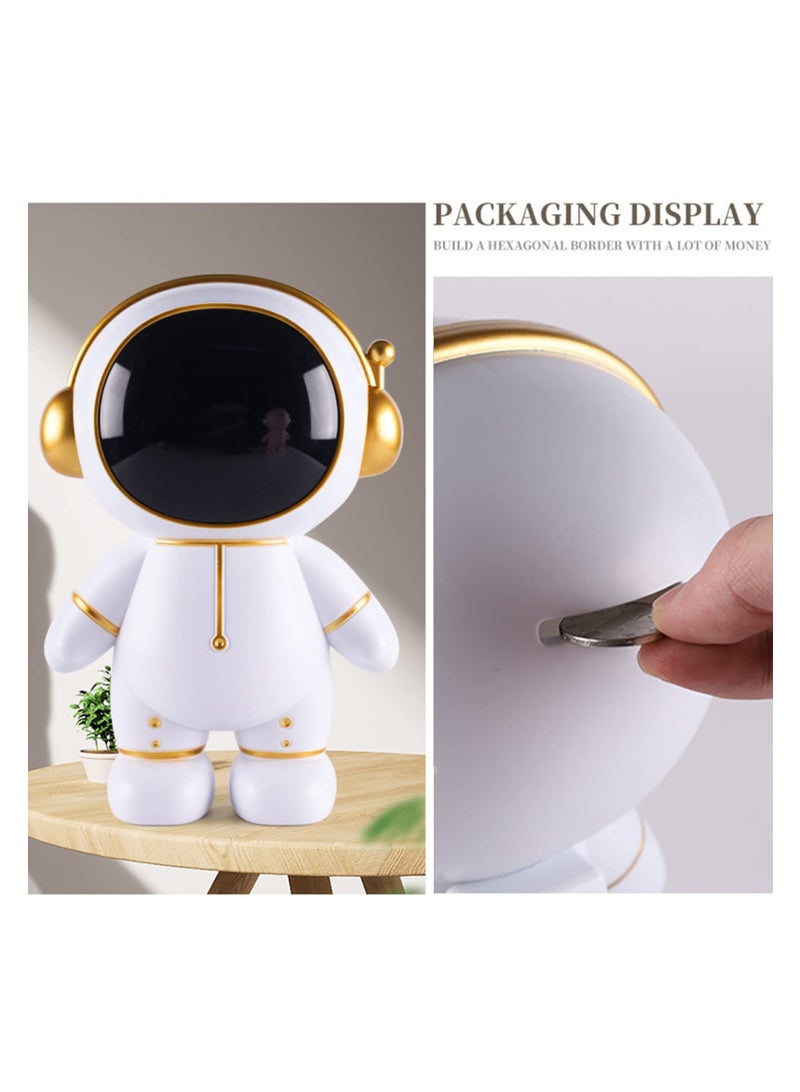 SYOSI, Coin Bank in Astronaut Shape with Removable Cover, Indestructible Plastic Coin Bank, Funny Astronaut Decorationsfor Kids, Boys, Girls