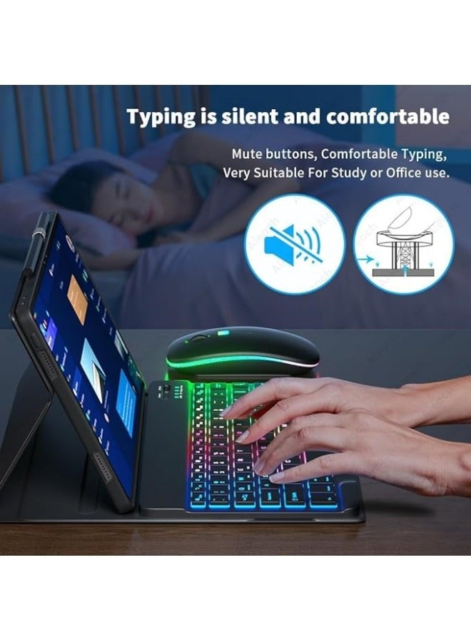 Arabic and English Backlit Keyboard Case Compatible with Xiaomi Mi Pad 6 / Pad 6 Pro 11 Inch 2023 Bluetooth Keyboard Mouse Cover For Mi Pad 6/6 Pro