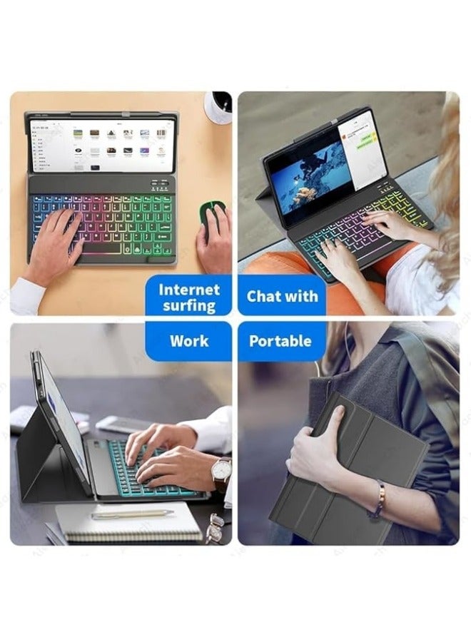 Arabic and English Backlit Keyboard Case Compatible with Xiaomi Mi Pad 6 / Pad 6 Pro 11 Inch 2023 Bluetooth Keyboard Mouse Cover For Mi Pad 6/6 Pro