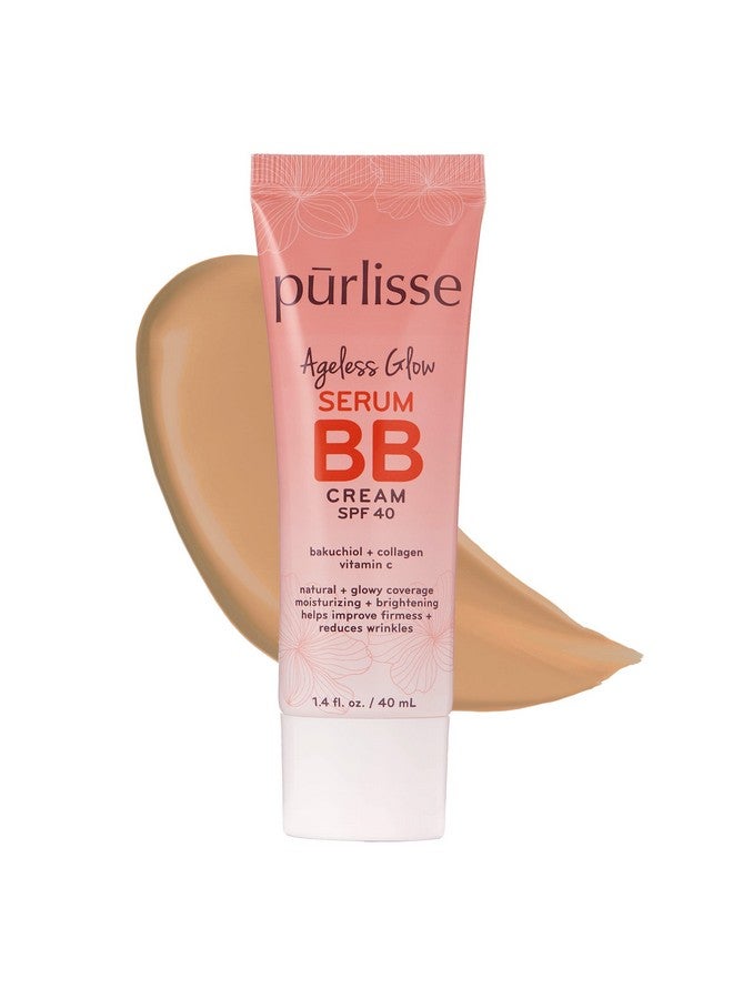 Ageless Glow Serum Bb Cream Spf 40 : Clean & Cruelty-Free, Full & Flawless Coverage, Hydrates With Collagen | Medium 1.4Oz
