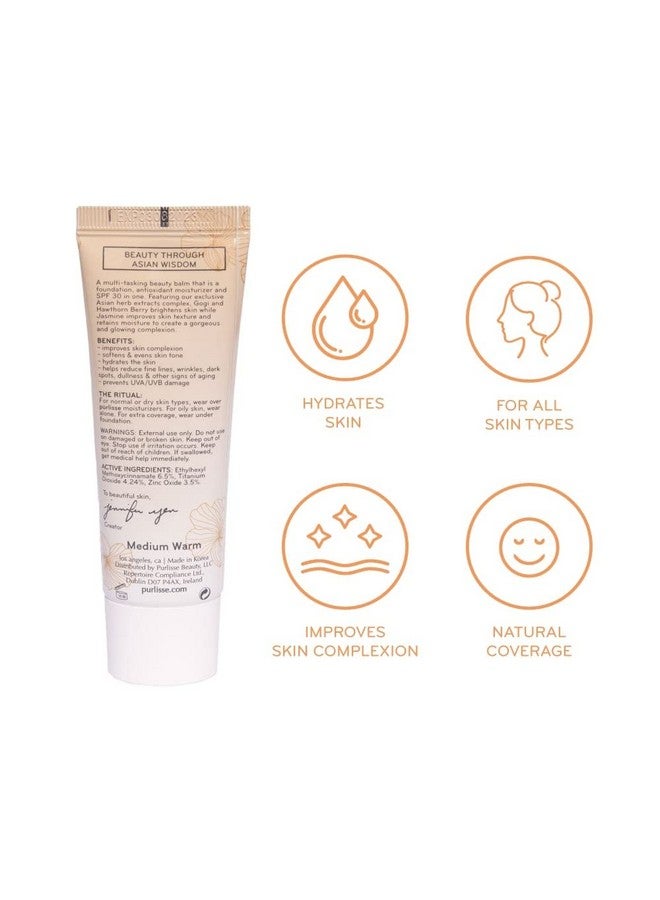 Perfect Glow Bb Cream Spf 30: Clean & Cruelty-Free, Medium Flawless Coverage, Hydrates With Jasmine | Light Medium 1.4Oz