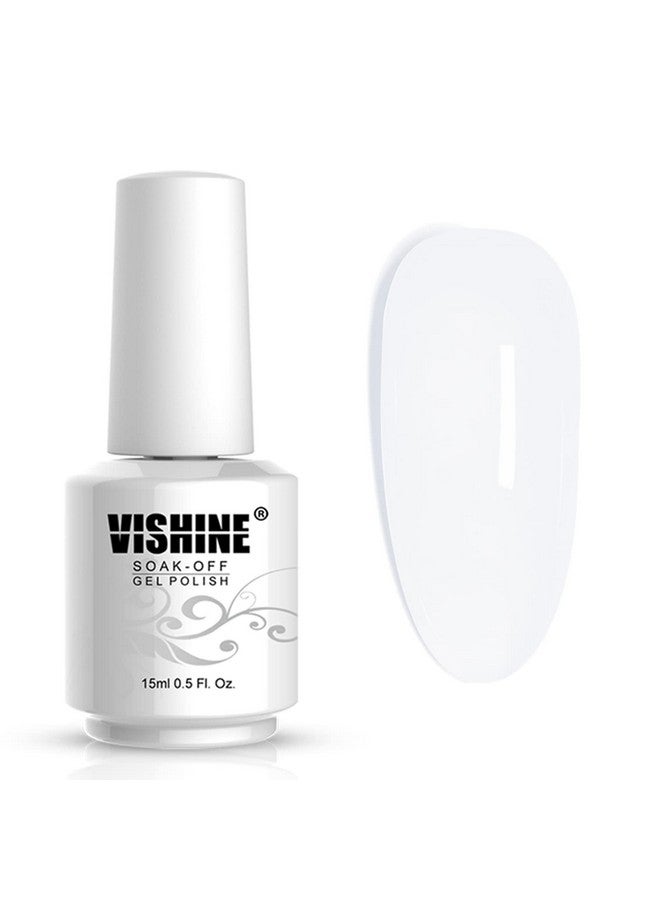 Gel Nail Polish Milky Calm White Nail Art Opal Jelly Polish Uv Led Soak Off Manicuring Varnish 15Ml