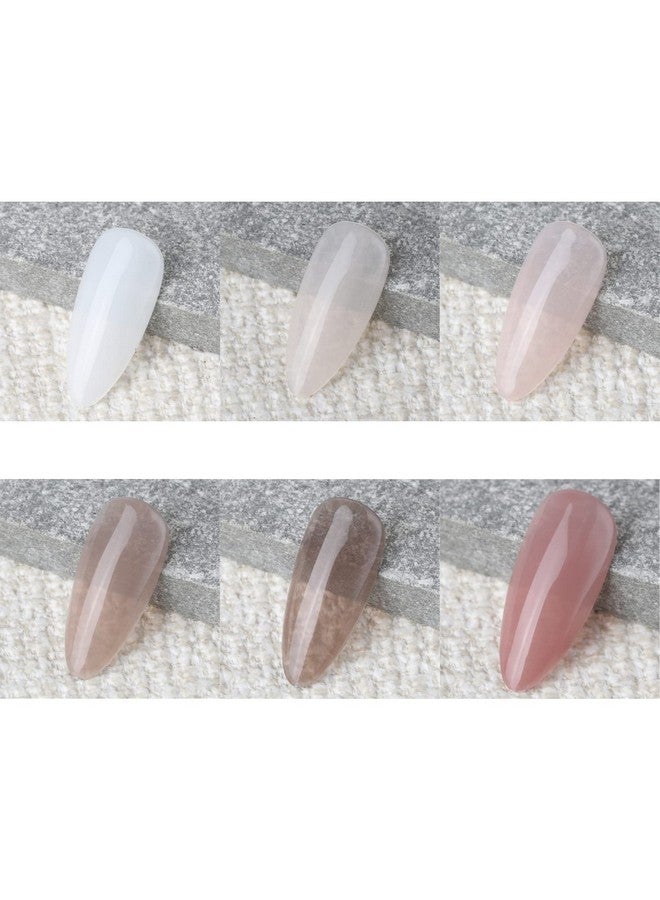 Transparent Jelly Gel Nail Polish Set Pink Nude Milky White Skin Colors Soak Off Uv Led Gel Nail Polish Sheer Gel Nail Varnish Uv Gel Varnish Nail Art 8Ml