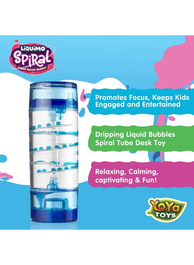 Liquimo Spiral Liquid Motion Bubbler Timer For Kids Bubble Drop Hourglass Fidget Toys For Autistic Children Activity Office Desk Top Accessories, Holiday Stocking Stuffers
