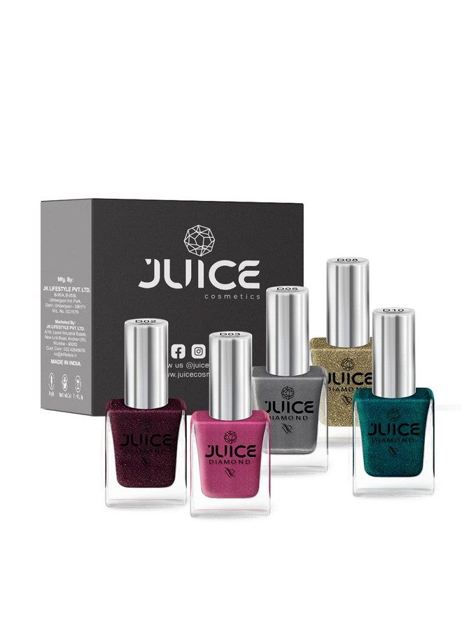 Quick-Dry, Long Lasting, Chip Resistant, Gel Finish, High Gloss, F&D Approved Colors & Pigments Nail Kit, 5 In 1 Combo 23