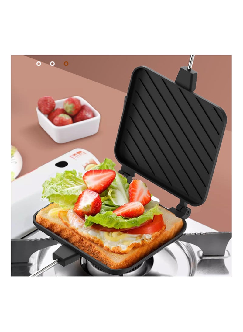 SYOSI Sandwich Maker, Collapsible Mini Sandwich Maker with Non-stick Plates, Ergonomic Panini Maker, Durable Sandwich Machine for Cooking Breakfast, Grilled Cheese, Tuna Melts