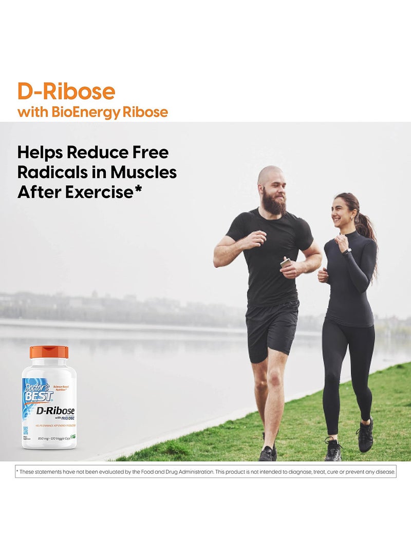 Dribose With Bioenergy Ribose Vegan Energy Enhancement 120 Veggie Caps White Drb00193