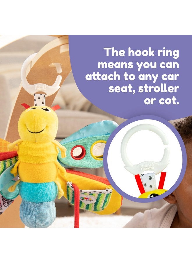 Freddie The Firefly Clip On Car Seat And Stroller Toy - Soft Baby Hanging Toys - Baby Crinkle Toys With High Contrast Colors - Baby Travel Toys Ages 0 Months And Up