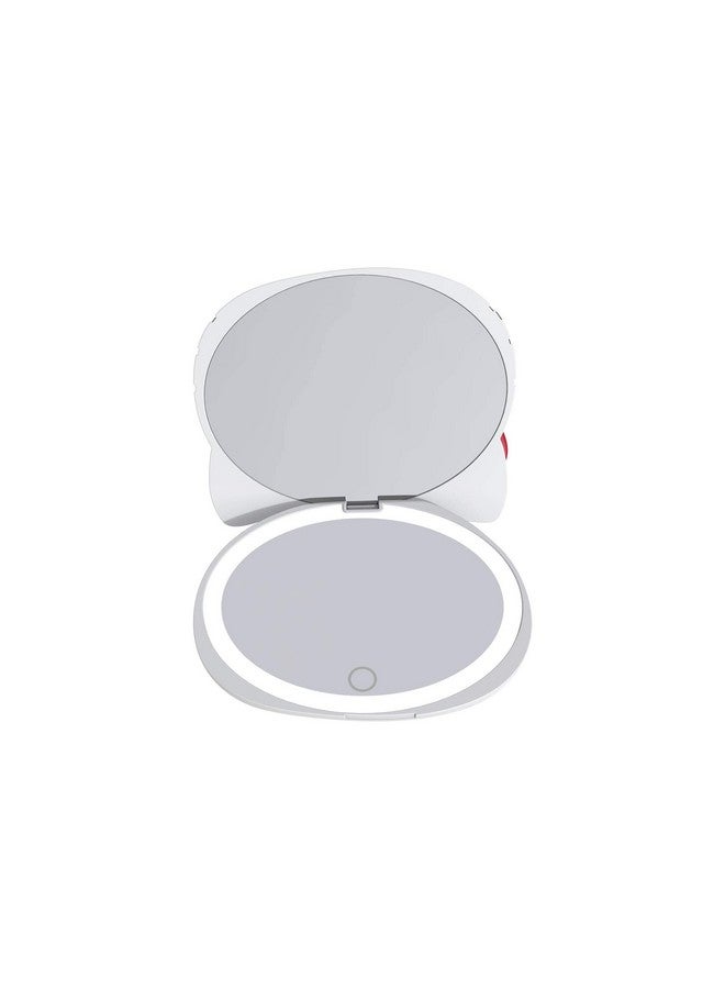 Impressions Vanity Hello Kitty Kawaii Compact Mirror With Touch Sensor Switch For Purse, Led Makeup Mirror With 2X Magnifying Top And Adjustable Brightness (White)