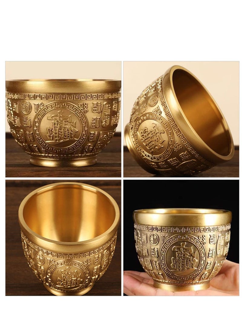 Golden Brass Treasure Bowl for Wealth and Prosperity Home Decor Perfect Housewarming Gift