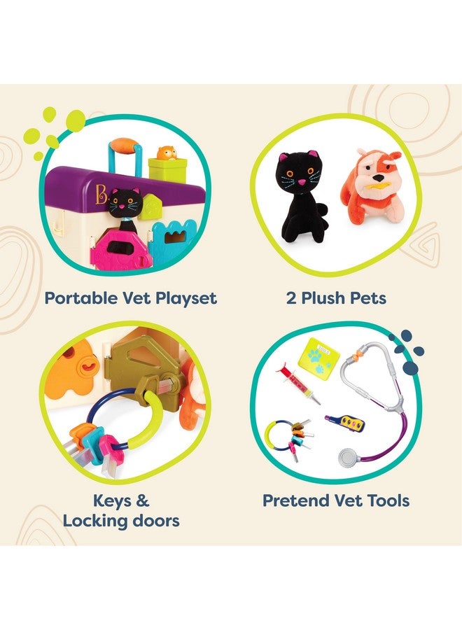 Toy Vet Set For Toddlers Kids Pet Care Set Pretend Play Set Vet Clinic Tools Plush Toys 2 Years + Pet Vet