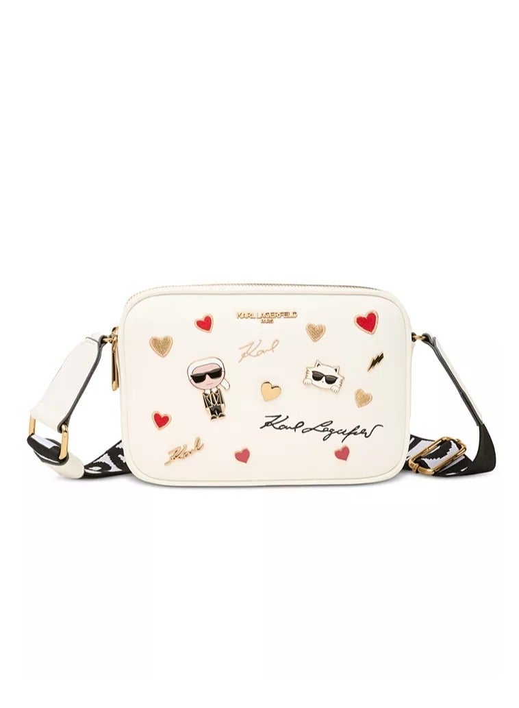 Karl Lagerfeld Maybelle Double Zip Charm Crossbody