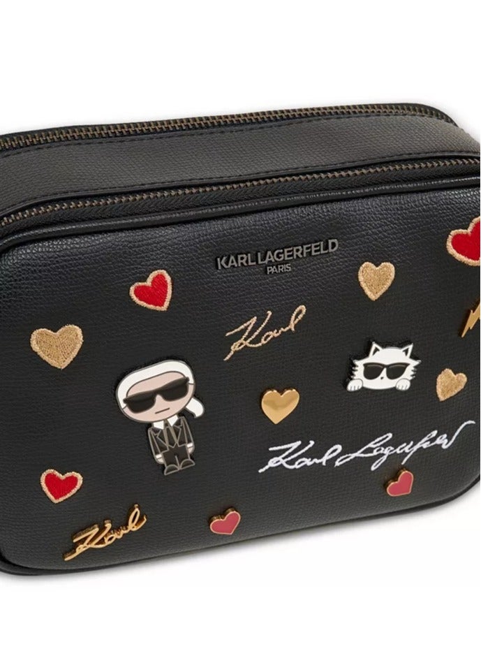 Karl Lagerfeld Maybelle Double Zip Charm Crossbody