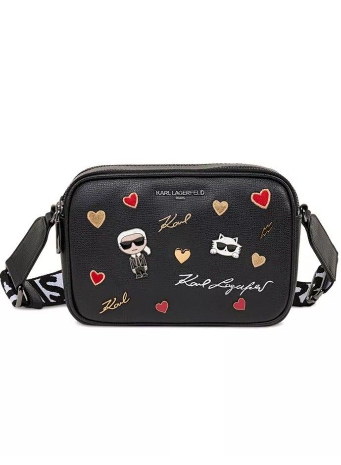 Karl Lagerfeld Maybelle Double Zip Charm Crossbody