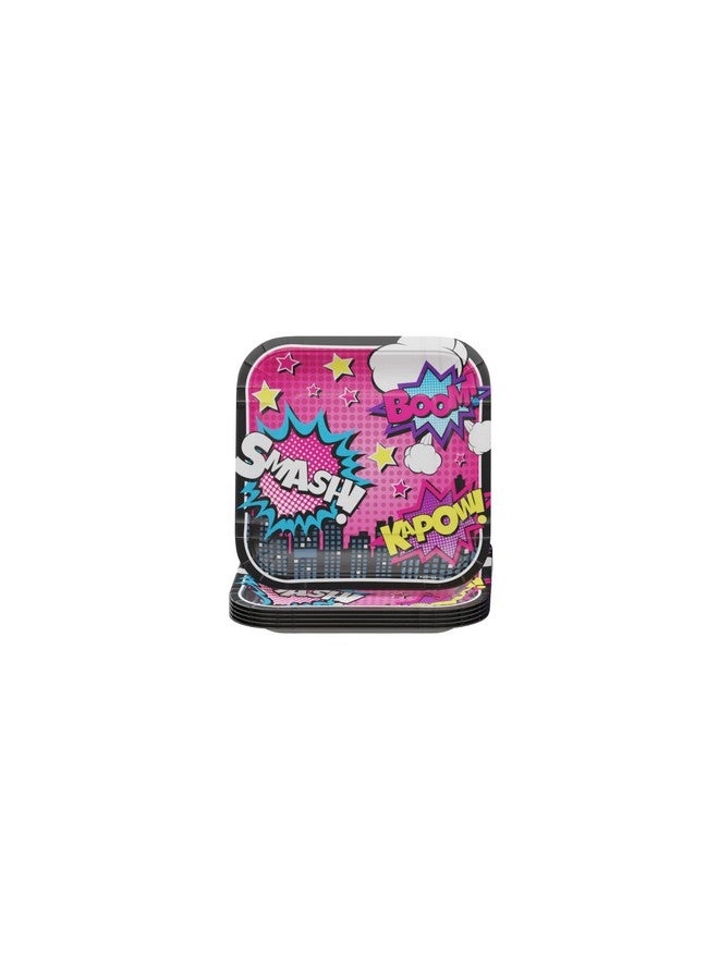 Superhero Girl Party Supplies Packs (100 Pieces For 16 Guests) Superhero Girl Party Decorations Super Girl Birthday Party Superhero Party Plates And Napkins Girl Superhero Party Blue Orchards
