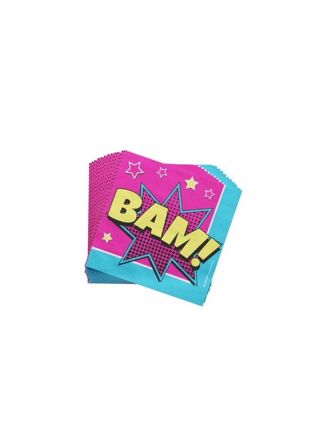 Superhero Girl Party Supplies Packs (100 Pieces For 16 Guests) Superhero Girl Party Decorations Super Girl Birthday Party Superhero Party Plates And Napkins Girl Superhero Party Blue Orchards