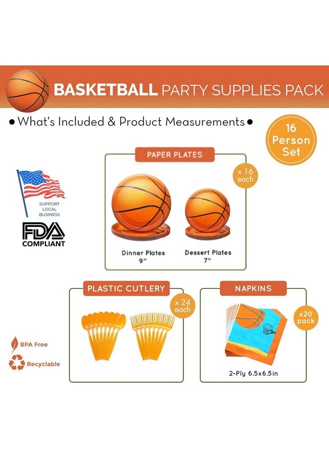 Basketball Party Supplies Packs (100 Pieces For 16 Guests) Basketball Party Supplies Sports Party Supplies Basketball Party Decorations Basketball Birthday Party Decor For Adults