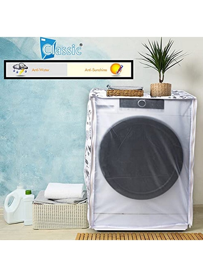 Front Load Washing Machine Cover For Lg 6.5 Kg & 8Kg (63Cmsx63Cmsx81Cms Half Whitegrey)